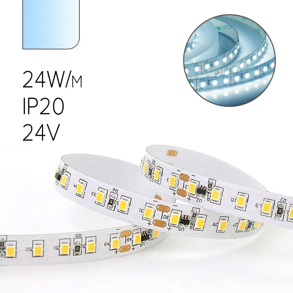 Светодиодная лента Foton FL-Strip 2835-S10-CW 24W/m 6500K 24V 2500lm/m IP20 холодный белый 10x5m