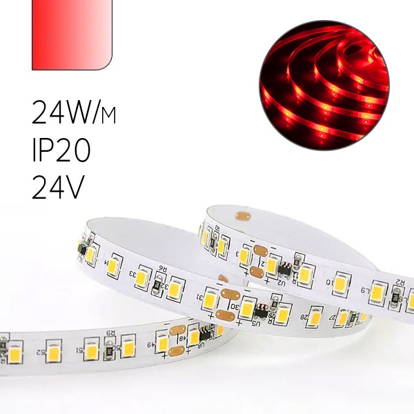 Светодиодная лента Foton FL-Strip 2835-S120-R 24W/m RED 24V IP20 красный 10x5m