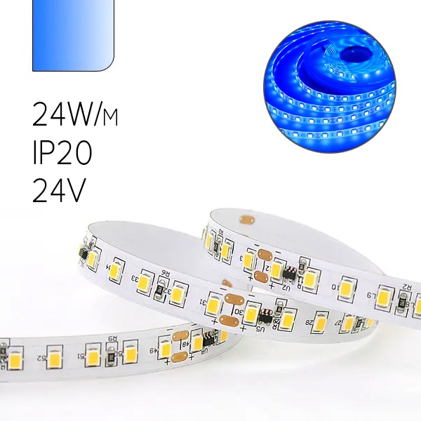 Светодиодная лента Foton FL-Strip 2835-S120-B 24W/m BLUE 24V IP20 синий 10x5m