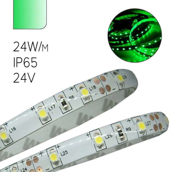 Светодиодная лента Foton FL-Strip 2835-SW120-G 24W/m GREEN 24V IP65 зеленый 10x5m