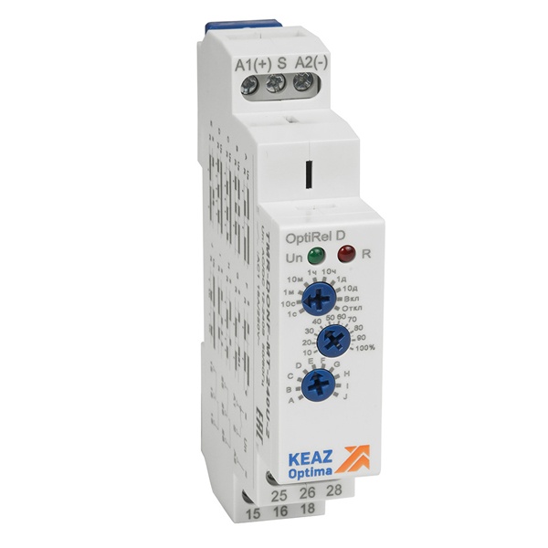 Реле времени КЭАЗ OptiRel D TMR-DONF-MT-240U-1 многофункциональное 16А 1NO 12-230АС/DC
