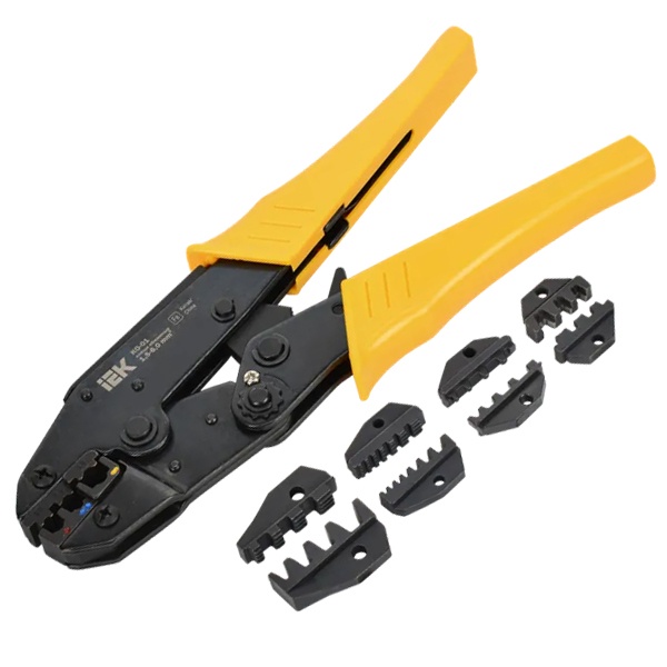 Пресс-клещи обжимные ИЭК набор ARMA2L 3 КО-01 + 4 сменные матрицы