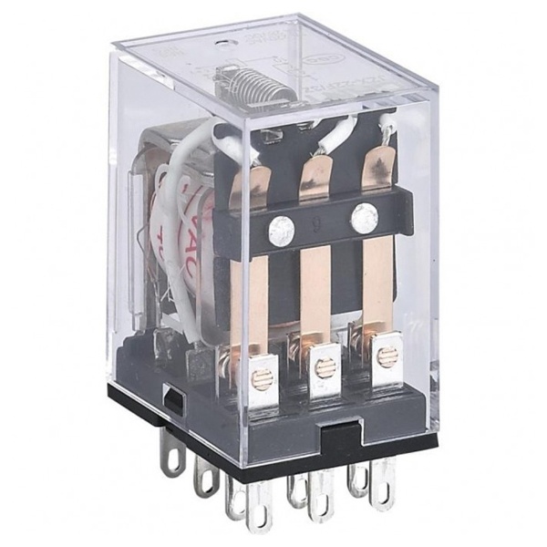 Промежуточное реле Chint JZX-22F(B)/4Z 4NO/NC с индикацией LED и защитой от перенапряжения 3А 24В DC