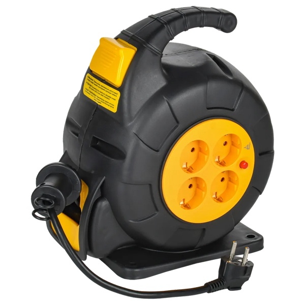 Катушка ИЭК Twist УК10 4местная 2P+PE/10м 3х1,5мм2 автосмотка