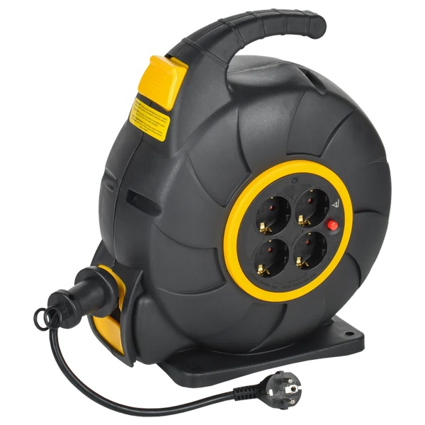 Катушка ИЭК Twist УК20 4местная 2P+PE/20м 3х1,5мм2 автосмотка