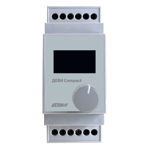 Терморегулятор Деви Compact на шину DIN, с датчиком температуры на проводе, 16А