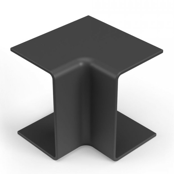 Угол Промрукав внутренний для кабель-канала 20х10 черный [4 шт/комп]