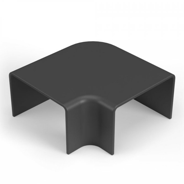 Поворот Промрукав на 90 градусов для кабель-канала 25х25 черный [4 шт/комп]