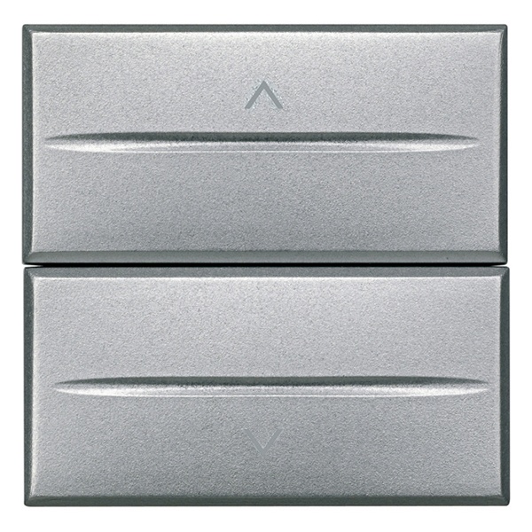 Кнопка двойная с взаимоблокировкой 1Р (NO) + 1Р (NO) 10 А 250 В~ 2 модуль Axolute Белый