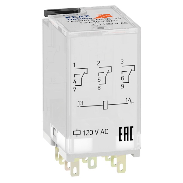 Реле промежуточное КЭАЗ OptiRel G RP55-33-110-10-CO 3НО/НЗ 10А 110AC