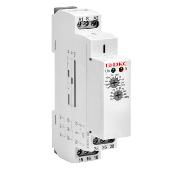 Реле времени с задержкой на выключение DKC DRM 16А 2CO 12-240В AC/DC