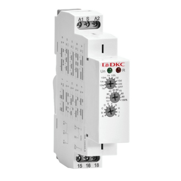 Реле времени многофункциональное DKC DRM 16А 1CO 12-240В AC/DC