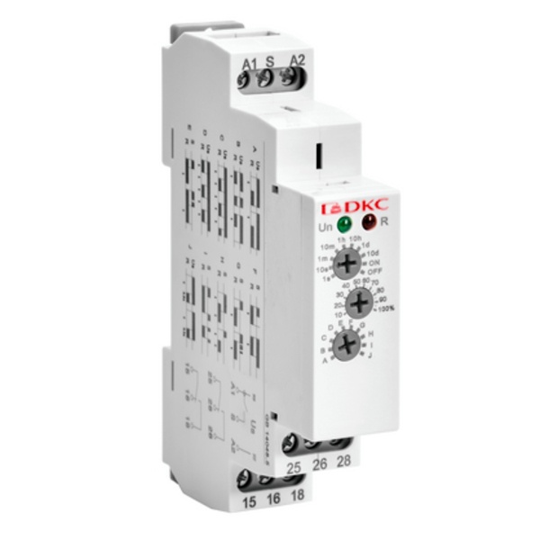 Реле времени многофункциональное DKC DRM 16А 2CO 12-240В AC/DC