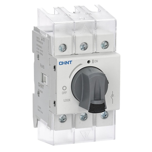 Рубильник модульный Chint NF2-63/3DIR 3P 63А с ручкой на DIN-рейку (R) (выключатель нагрузки)