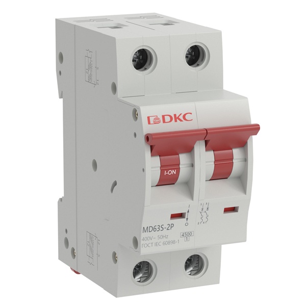 Автоматический выключатель DKC YON max MD63S 25A тип B 2P (автомат электрический)