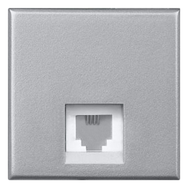 Телефонная розетка RJ11 2 модуля Axolute Алюминий