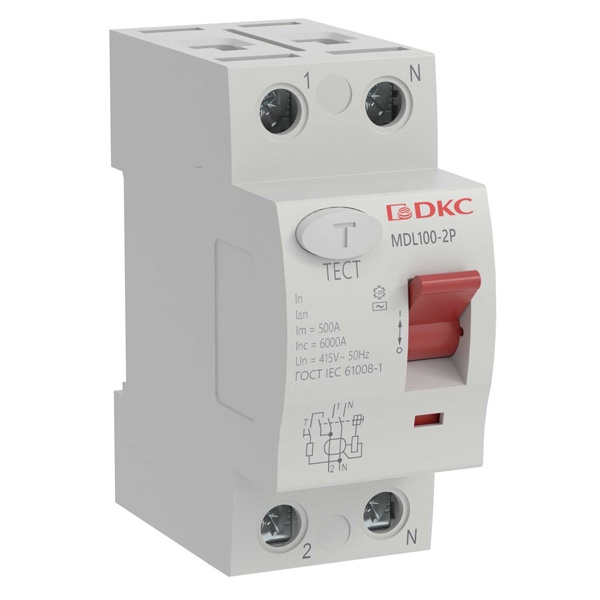 УЗО DKC YON MAX электромеханическое MDL100 25A 100mA тип АС 2P (ВДТ)