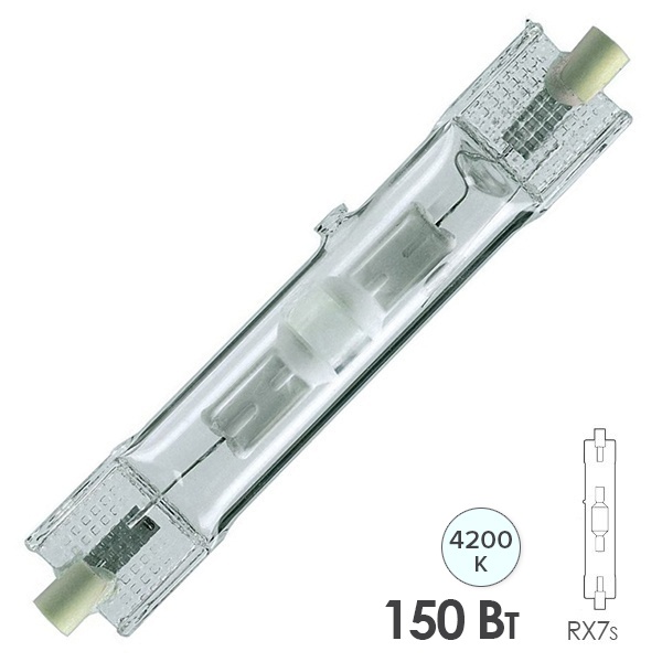 Лампа металлогалогенная Foton HS-I TS 150/NDL 4200K Rx7s-24 12500lm 23x132mm (ДРИ) (МГЛ)