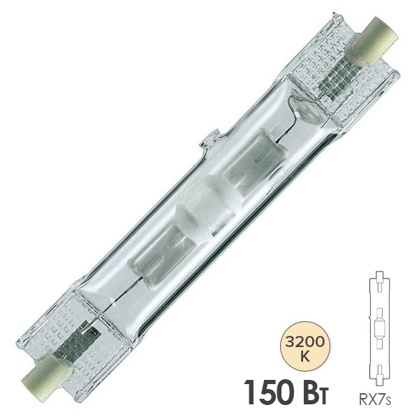 Лампа металлогалогенная Foton HS-I TS 150/WDL 3200K Rx7s-24 12000lm 23x132mm (ДРИ) (МГЛ)