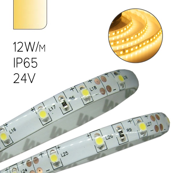 Светодиодная лента Foton FL-Strip 2835-SW60-WW 12W/m 3000K 24V IP65 1250lm/m 10x5000mm
