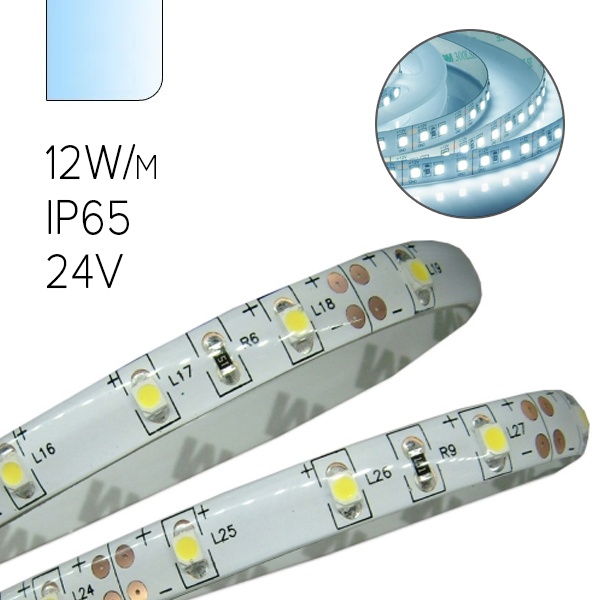 Светодиодная лента Foton FL-Strip 2835-SW60-CW 12W/m 6500K 24V IP65 1250lm/m 10x5000mm