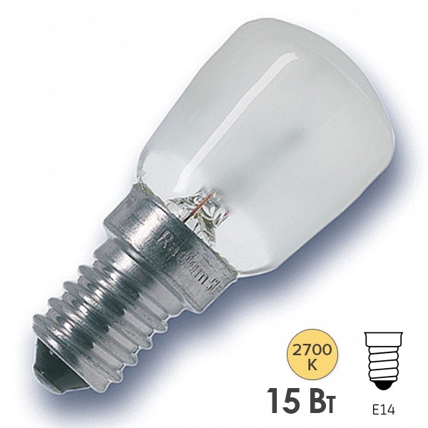 Лампа накаливания Osram SPC.T26/57 15W 230V E14 FR для холодильников и швейных машин