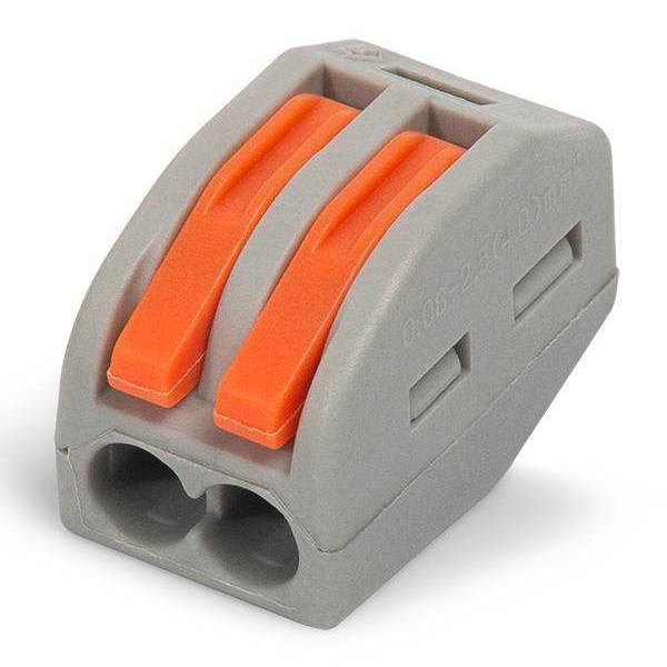 Клемма КВТ 2 х (0,08-4) СМК 222-412 универсальная [уп. 50шт]