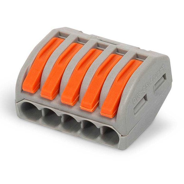 Клемма КВТ 5 х (0,08-4) СМК 222-415 универсальная [уп. 50шт]