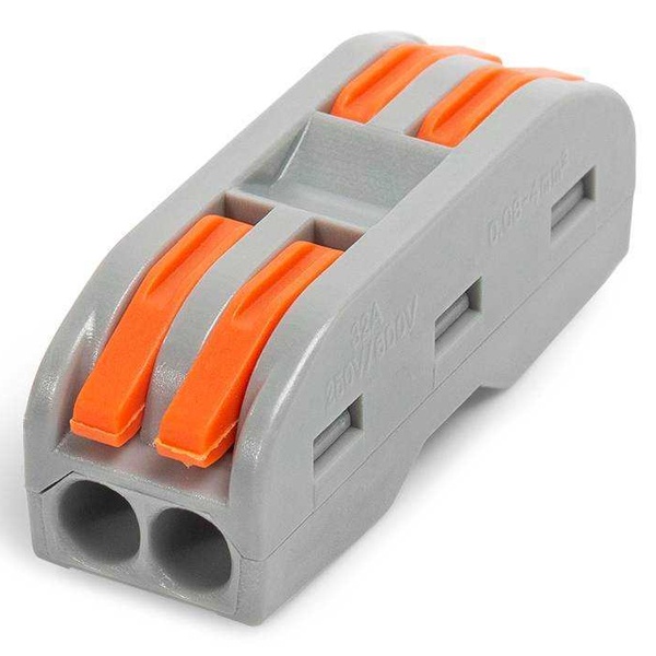 Клемма проходная КВТ 2 х (0,08-4) СМК 222-2412 [уп. 25шт]