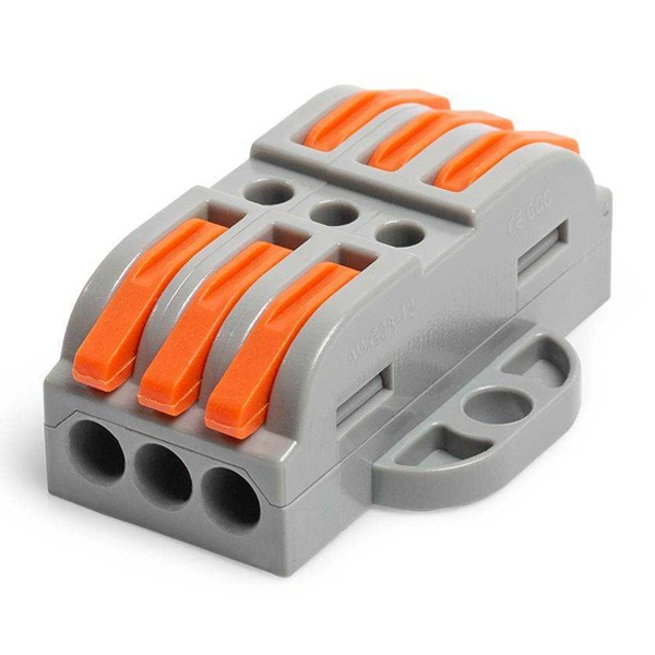 Клемма проходная КВТ 3 х (0,08-4) СМК 223-2413 [уп. 25шт]