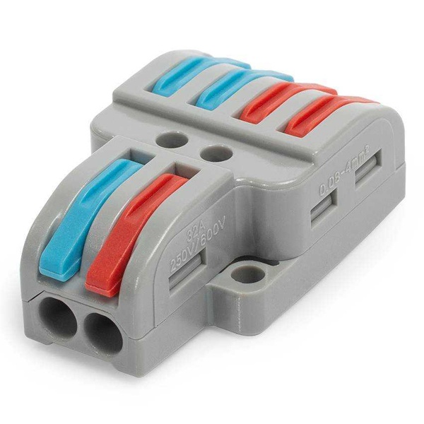 Клемма ответвительная КВТ 2 х (0,08-4) СМК 222-424 [уп. 25шт]