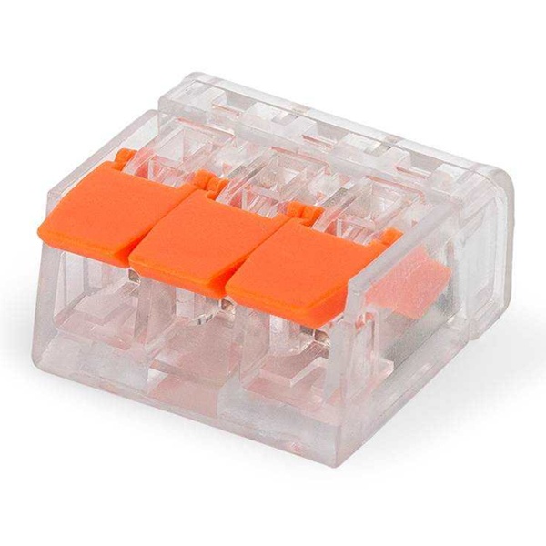 Клемма КВТ 3 х (0,14-4) СМК 221-413 универсальная [уп. 50шт]