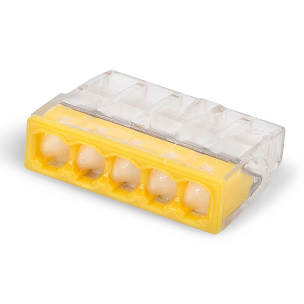 Клемма миниатюрная КВТ 5 х (0,5-2,5) СМК 2273-245 с контактной пастой