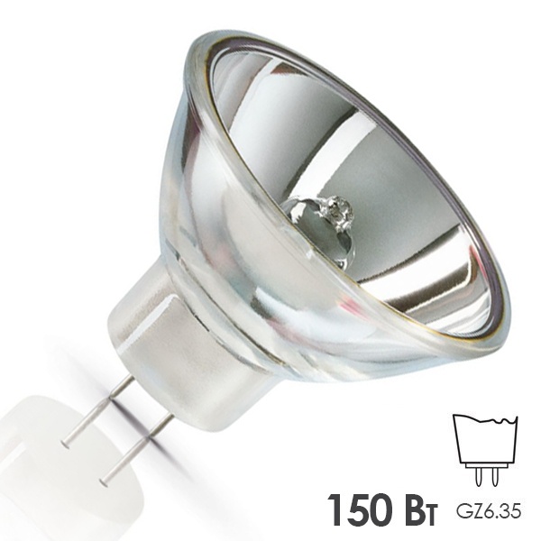 Лампа специальная галогенная Philips 6423/5H 150W 15V GZ6.35 EFR A1/232 500h d50x42mm (OSRAM 64620)