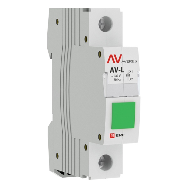Лампа сигнальная EKF AV-L зеленая LED 180-260В АС AVERES