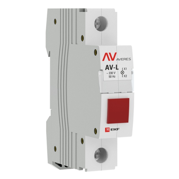 Лампа сигнальная EKF AV-L красная LED 180-260В АС AVERES