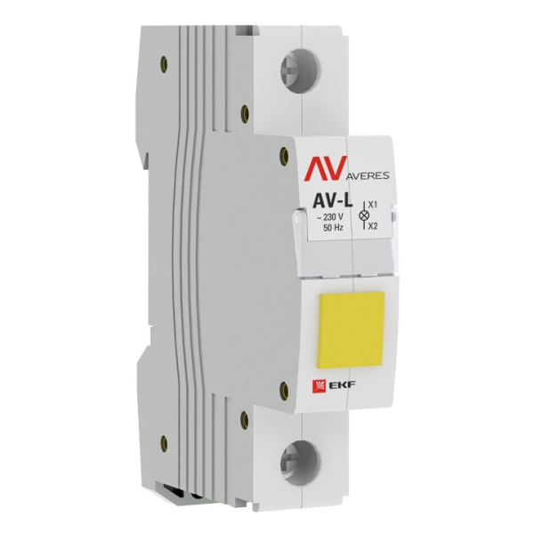 Лампа сигнальная EKF AV-L желтая LED 180-260В АС AVERES