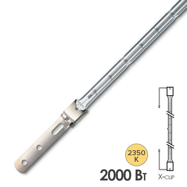 Лампа инфракрасная LightBest IRK 9061 2000W 400V X-clip RU512 (Аналог 13765X/98 13245X/98 64382051)