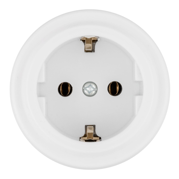 Накладная розетка TDM Виви 2П+З 16А 250В белая