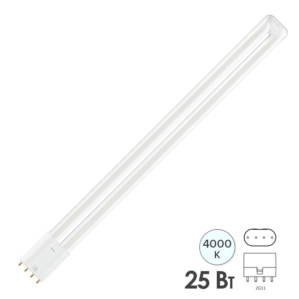 Лампа компактная светодиодная Ledvance DULUX L 55 LED 25W/840 4000K 2G11 3250Lm (ЭПРА-220V)