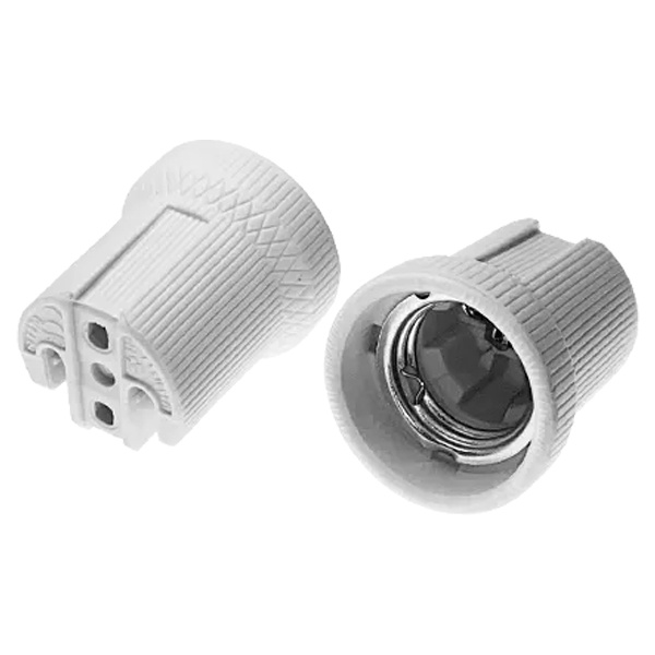 Патрон VS 12800 под газоразрядные лампы МГЛ E40 5kV под винт М5, электрофарфор 270°C стальная гильза