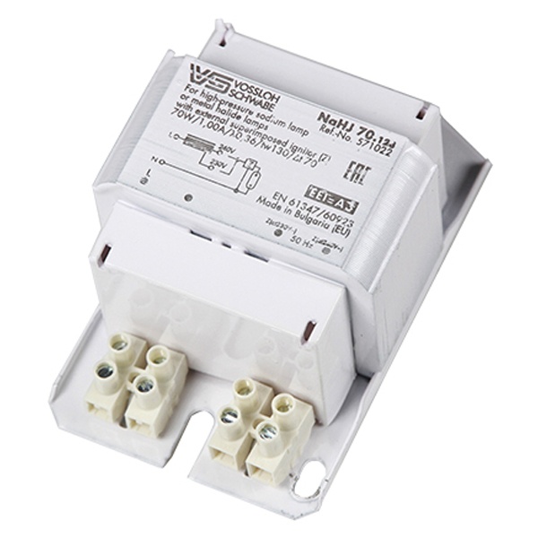 Дроссель VS NaHJ 070.128 220V 0,98A для металлогалогенных и натриевых ламп 70W