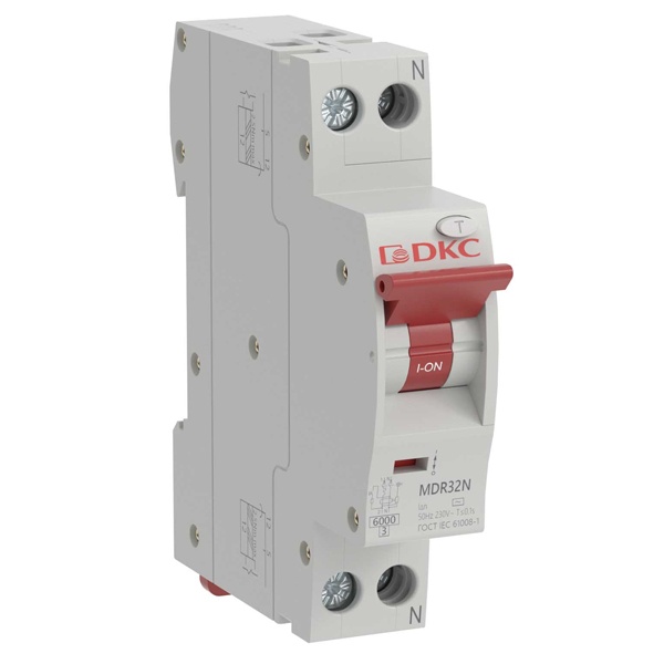 Дифференциальный автомат DKC YON max электронный MDR32 C25А 30мА тип А 1П+Н 6кА 1м (дифавтомат, АВДТ)