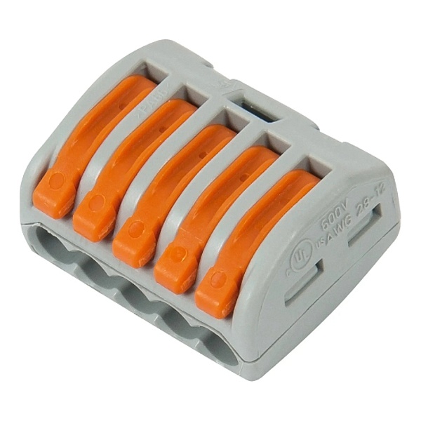 Клемма LightBest LBW 222-415 соединительная 5 проводная 0.08-4 мм (для одножильных или многожильных)