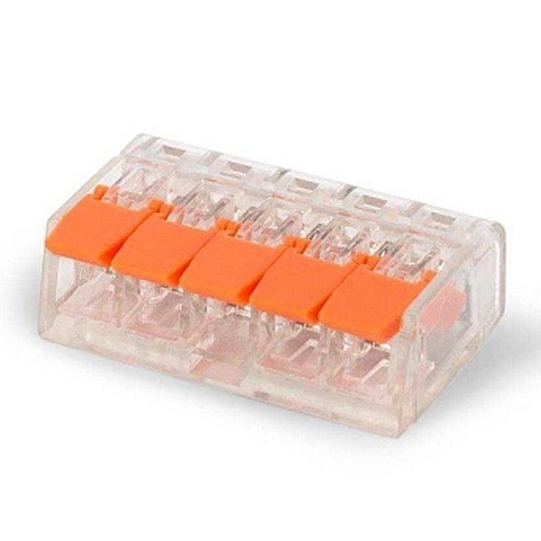 Клемма LightBest LBW 221-415 соединительная 5 проводная 0.08-4 мм (для одножильных или многожильных)