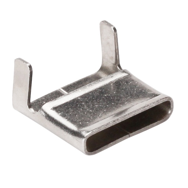 Скрепа бандажная Fortisflex СМ (201)-20 (упаковка 100шт) из нержавеющей стали AISI 201