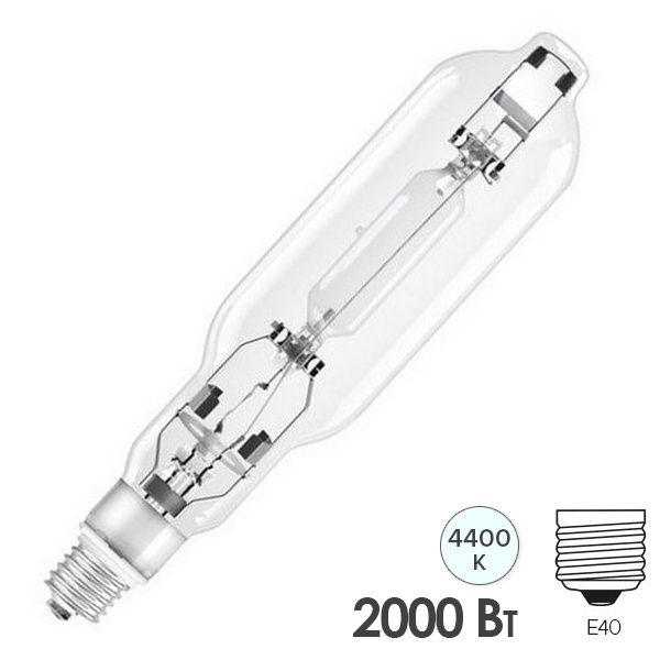 Лампа металлогалогенная Osram HQI-T 2000W/N/SN/SUPER 9,9A E40 240000lm 4400K d100x430mm (МГЛ)