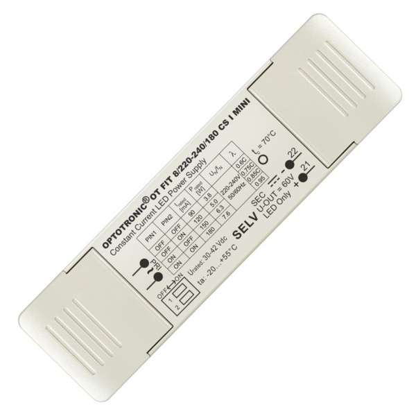 LED драйвер Osram OT FIT 8/220…240/180 CS I MINI 2.7-7.6W 30-42V 90/120/150/180мА DIP-переключатель