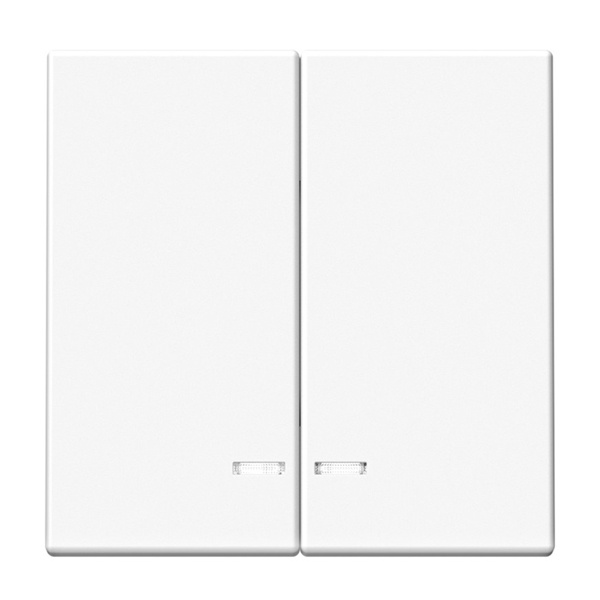 Двухклавишный выключатель с подсветкой SE ArtGallery 10А белый