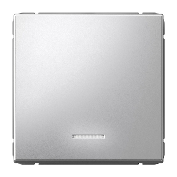 Одноклавишный выключатель с подсветкой SE ArtGallery 10А алюминий